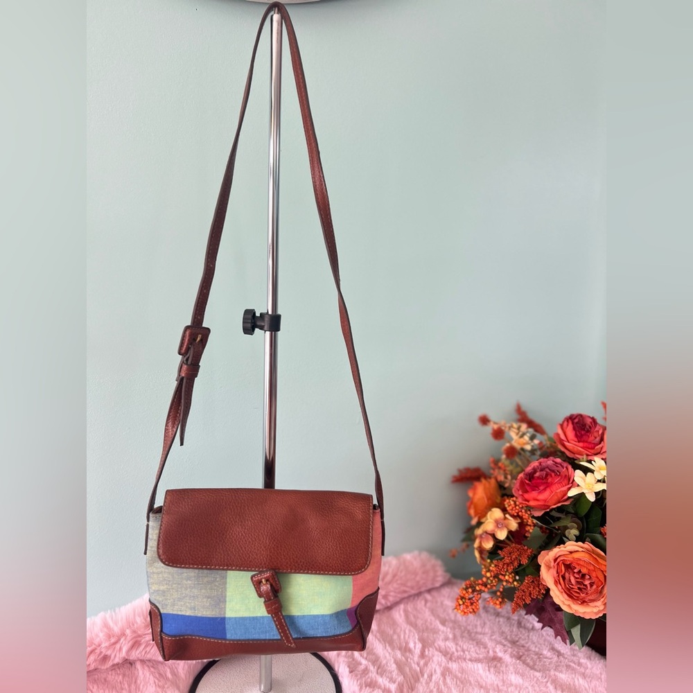 LizClaiborne Stylish Brown Leather Crossbody Bag